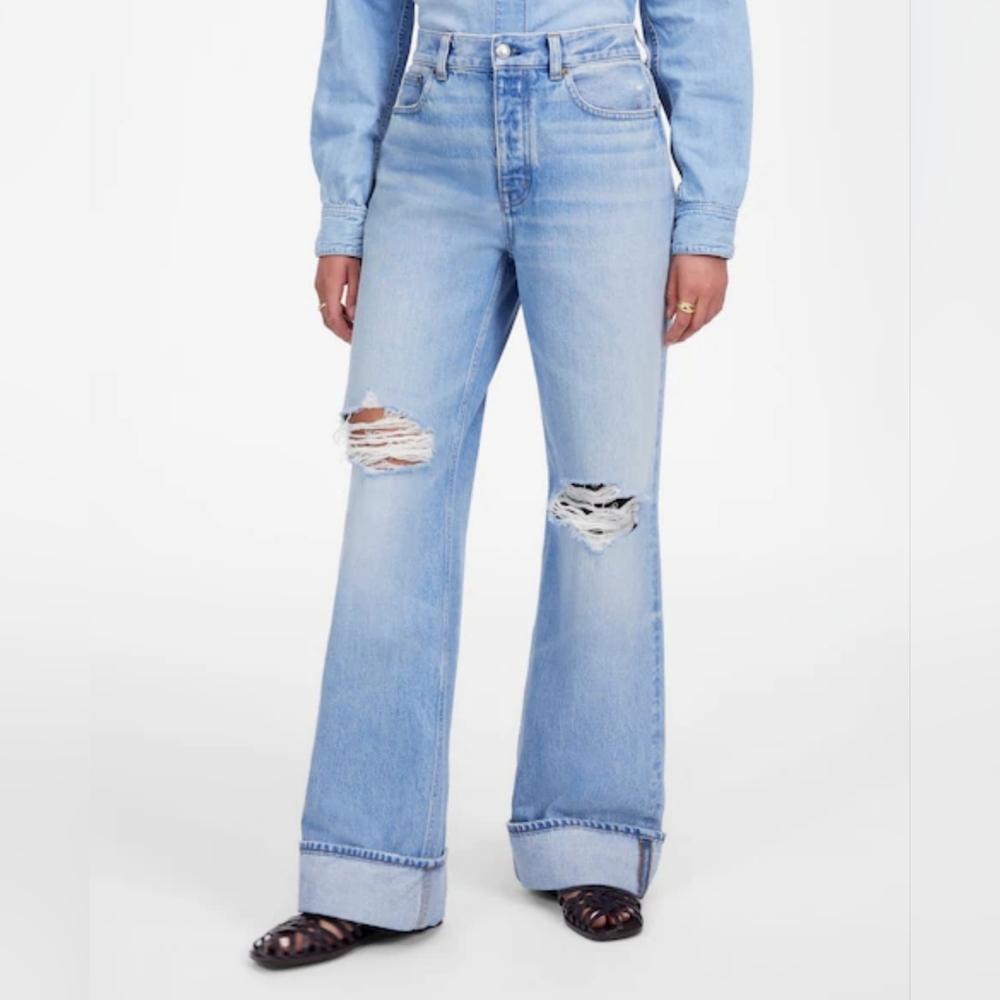 MADEWELL Low-Slung Baggy Jeans in Hallstead Wash‎ Womens Size 27P